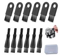 MZOYOURO Razor Brush 6 Pieces Razor Cleaning Brush, with 6 Mini Brushes and Storage Box, Electric Shaver Cleaning Brush, for Removing Beard Remnants and Dust