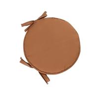 MZPOZB Balcony Chair Cushion 3pc 30/36.5cm Solid Color Round Garden Chair Pads Removable Tie-on Seat Cushion For Outdoor Bistro Stool Patio Home Dining(Brown,30cm)