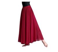 MZPOZB Chiffon Swing Skirt Children's Dance Big Swing Skirt Wanjiang Dance 720 Degree Chiffon Half Skirt Ethnic Classical Dance Practice Midi Skirt(Double Layered Skirt,150)