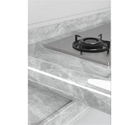 MZPOZB Kitchen Oil Proof Sticker Kitchen Cabinet Pearlescent White Marble Contact Paper Vinyl Self Adhesive Waterproof Wallpaper Peel and Stick Decor Stickers(Color-03,60cmx2000cm)