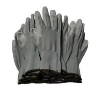 MZPOZB Nylon Gloves 10/30 Pair Polyurethane Safety Coated Nylon Cotton Work Gloves Palm Mechanical Carpenter RepairmanSupplies(Grey 20 pairs,XL)