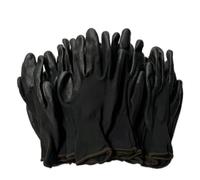 MZPOZB Nylon Gloves 10/30 Pair Polyurethane Safety Coated Nylon Cotton Work Gloves Palm Mechanical Carpenter RepairmanSupplies(Black 30 pairs,S)