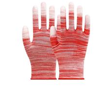 MZPOZB Nylon Gloves Women's PU Coated Work Gloves, Anti-Static, Thin Cut Resistant, Reinforced Nylon Wear-resistant Conforms Safe(Orange,M)