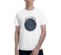 MZPQDKSLK Men's Ele%c*tric Logo Graphic T-Shirt E%l*o Short Sleeve Cotton Light T Shirt for Men Round Neck Music Or%Ches*tra Clothes Merch for Fans White