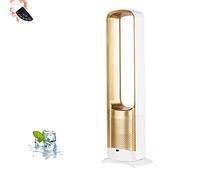 MZQMK Portable Tower Fan 32-inch,Oscillating Tower Fan,Quiet Bladeless Cooling Fan, Romote control,with Timer,Super Quiet Touchable Pedestal Fan for Home Office Bedroom (Color : Gold)