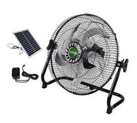MZQMK Solar Battery Operated Fan,16 Inch Portable Solar Powered Fan,Rechargeable Floor Fan, Quiet Operation For Camping, Greenhouse, Home, Outdoor, And Summer Use(Black)
