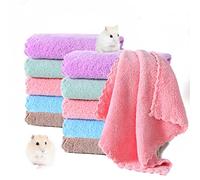 MZQSIY 10 Pieces Small Animal Plush Bed,guinea Pig Blanket 11.81 * 11.81in Hamster Fleece Cage Liners for Cage Accessories for Rabbit Bunny Chinchilla Squirrel Hedgehog Hamster