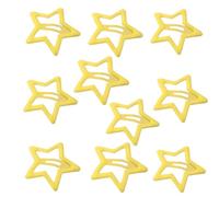 MZRAN 10PCS Alloy Hair Clip Star Shape Snap Hair Clip for Ponytail Bangs Hairpins for Teenagers Children Christmas Gifts