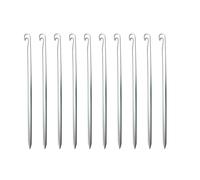 MZRAN 10PCS Long Aluminum Alloy Tent Stakes Reinforced Head Design Metal Texture For Camping Environment Aluminum Alloy Camping Tent Pegs