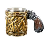 MZRAN 11x16cm Gun-Shaped Stainless Steel Beer Mug Coffee Cup Souvenirs Suitable for Collecting
