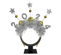 MZRAN 2024 New Year Party Headband Novelty Carnival Hairhoop Sequins Headdress For Adult Teens Festival Props