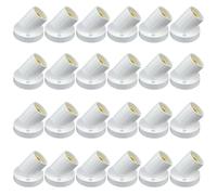 MZRAN 24PCS E27 Tilted Lamp Base 90 Degree Adjustment Angled Lamp Holder Wall Mounted Electrical Socket