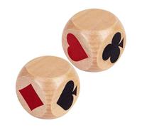 MZRAN 2Pcs Big Size 4cm / 1.57inch Euchre Indicators Wooden Cubes Double Trumps Marker Dices for Gaming Enthusiasts Enjoyment Double Trumps Marker Dices