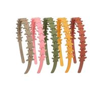 MZRAN 5/12 Pieces Matte Headbands for Girls Women Unique Hair Decors Star Hairbands Comfortable Plastic Hair Accessories