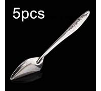 MZRAN 5 Pieces Bird Manual Feeding Spoon Metal Feed Scoop For Food & Water Stainless Steel Feeder For Small Parrots Feeders For The Garden Stations With Stand Hanging Squirrel Proof For The For The