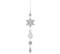 MZRAN Acrylic Christmas Ornament Shatterproof Snowflake Hanging Decorations Tree Home Decors Easy Hanging Christmas Decorations