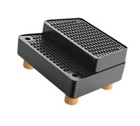 MZRAN Advanced Two Layer Intelligent Puss Wastebasket Step Combining Not Slip ABS and Quiet More Unsullied Optimal Pet Grooming Intelligent Box