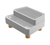 MZRAN Advanced Two Layer Intelligent Puss Wastebasket Step Combining Not Slip ABS and Quiet More Unsullied Optimal Pet Grooming Intelligent Box