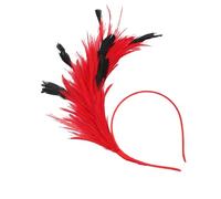 MZRAN Age Glitter Hairhoop For Costume Parties Soft Adjustable Headband With For 1920s Theme & Stage Shows Feather Hairband For Costume