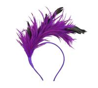 MZRAN Age Glitter Hairhoop For Costume Parties Soft Adjustable Headband With For 1920s Theme & Stage Shows Feather Hairband For Costume