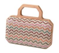 MZRAN All-matching Crossbody Bag For Women Handbag With Wood Handle Straw Beach Bag Shoulder Stylish Messengers Women Shoulder Straw Beach Stylish Crossbody Daily For Vacation