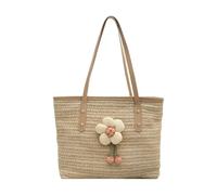 MZRAN All-matching Handbag For Women Straw Shoulder Bag Large Capacity Armpit Bag Female Vacation Stylish Beach Women Straw Armpit Beach Large Capacity Shoulder Trendy Vacation