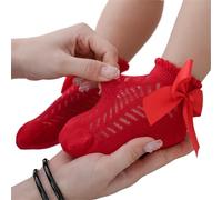 MZRAN Antislip Baby Socks Ribbon Bowknot Infant Short AntiSlip Stretchy Cotton Thin Cute Bowknot Socks