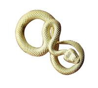 MZRAN Artisanal Bronze Snake Keychain Anticorrosion Code Hoop For Daily Use Starsign Symbol Decoration Travel Rudiments Bronze Snake Keychain