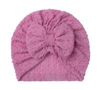 MZRAN Baby Turban Hat With Bowknot Decors Soft & Comfortable Fetal Caps Elastic Bonnet Trend Headwrap For Newborns Baby Turban Hat Elastic Headwrap