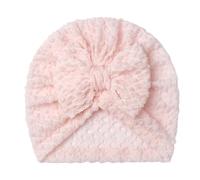 MZRAN Baby Turban Hat With Bowknot Decors Soft & Comfortable Fetal Caps Elastic Bonnet Trend Headwrap For Newborns Baby Turban Hat Elastic Headwrap