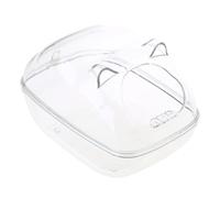 MZRAN Bathing Sand Container For Hamsters Plastics Bathroom Transparent Box Toy Accessories For Small Animals Hamster Bowl Bathroom Box House Container For Hamster