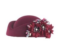 MZRAN Beads Flower Berets Hat For 1920s Cocktail Party Flapper All Matching Fascinator Hat Theme Party Costume Accessory