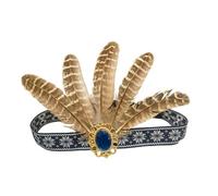 MZRAN Bohemian Feathered Headdress Indian Hairband For Cultural Event Music Festivals And Dance Performances Vintage Headpiece