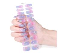 MZRAN Butterfly Gels Nails Stickers Nails Polish Strips Gels Nails Wraps Waterproof Gels Nails Strips Manicures Stickers