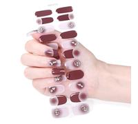 MZRAN Butterfly Gels Nails Stickers Nails Polish Strips Gels Nails Wraps Waterproof Gels Nails Strips Manicures Stickers