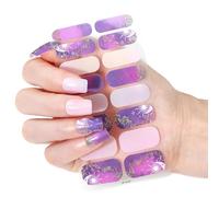 MZRAN Butterfly Nails Art Sticker Waterproof Gels Nails Strips Nails Polish Sticker Nails Wraps Nails Art Decoration for Woman
