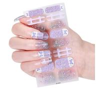 MZRAN Butterfly Nails Art Sticker Waterproof Gels Nails Strips Nails Polish Sticker Nails Wraps Nails Art Decoration for Woman
