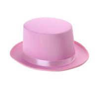 MZRAN Carnivals Performances Magicians Hat Autumn Adult Trilby Hat Festival Hat for Adult Unisex Skin Friendly Flat Top Hat Pink