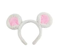 MZRAN Cartoon Animal Headbands Furry Bear Ears Hair Hoop Plush Mouse Ears Hairband for Washing Face Cosplay Headpiece