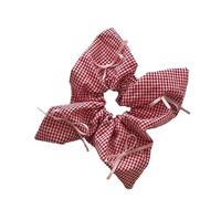 MZRAN Check Hair Scrunchies for Women Updos Hair Elastic Hair Rope Aesthetic Hair Tie Hair Scrunchy Ribbon Bowknot HairHolder