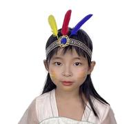 MZRAN Colorful Feather Headpiece Costume Hair Accesories Fashionable Headband For Music Festivals Parties And Daily Outfits