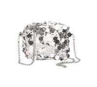MZRAN Compact And Stylish Evening Purse Crossbody Handbag With Sparkling Sequined Delicate Chain Strap Shoulder Bag For Women Fashionable Handbag