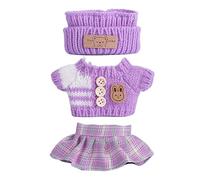 MZRAN Creative Doll Clothes 17cm Plush Accessory Easy Change Design Sweater Pants Hat for Kids Pretend Play Toy Wear Anime Outfit