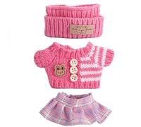 MZRAN Creative Doll Clothes 17cm Plush Accessory Easy Change Design Sweater Pants Hat for Kids Pretend Play Toy Wear Anime Outfit