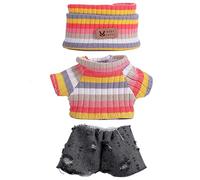 MZRAN Creative Doll Clothes 17cm Plush Accessory Easy Change Design Sweater Pants Hat for Kids Pretend Play Toy Wear Anime Outfit
