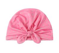 MZRAN Elastic Bonnet Baby Indian Hat Trend Girls Headwear Knotted Dot Pullover Hats Fetal Caps For Shower Party Infant Bonnet