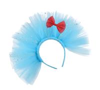 MZRAN Elegant Blue Mesh Bowknot Headband Dressingup Props Hairband For Cosplay Party Halloween And Themed Event Gathering