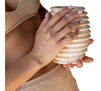 MZRAN Elegant Twin Gold/Silver Plated Adjustable Bracelets Cubic Zirconia Hand Chain Jewelry Set for Her Versatile Stackable Gold/Silver Bracelets