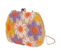 MZRAN Evening Handbag Summers Beach Shoulder Crossbody Bag Flower Woven Bag Straw Clutches Purse For Womens Beach