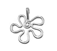 MZRAN Fashion Abstract Flower Charm Dangle Hollow Flower Pendants Keychain Necklace Valentines Day Jewelry Accessories